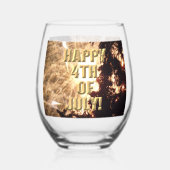 Feux d'artifice 15 4 juillet verre à vin (Recto)