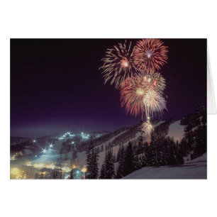 Feux d'artifice à la grande station de sports de