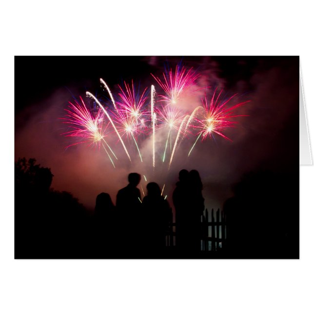 Feux d'artifice appréciés par la famille (Devant horizontal)