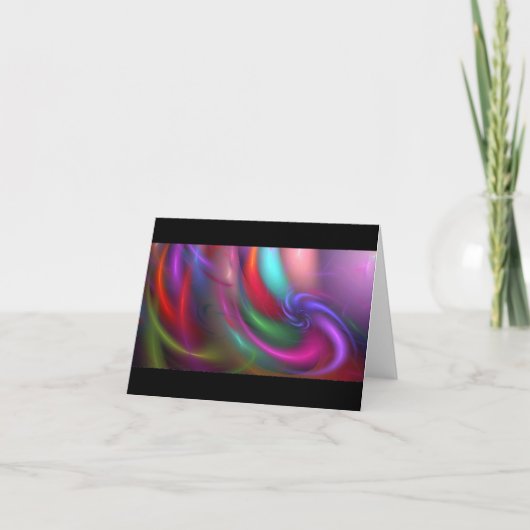 Feux d'artifice de fractale saluant et carte de (Devant)