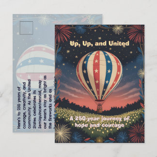 Feux d'artifice en ballon 1776–2026 Invitation pou