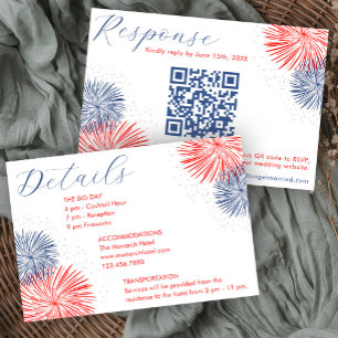 Feux d'artifice & Forever Cartes de RSVP & de déta