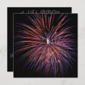 Feux d'artifice invitation du 4 juillet (Devant / Derrière)
