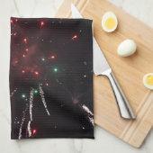 Feux d'artifice Serviettes de cuisine (Quart Plié)