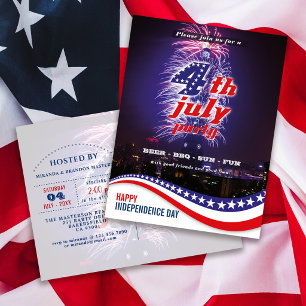Feux d'artifice Stars and Stripes Invitation du 4