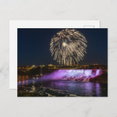 Feux d'artifice sur la carte postale du Niagara (Devant / Derrière)