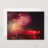 Feux d'artifice sur la carte postale du Niagara (Devant / Derrière)