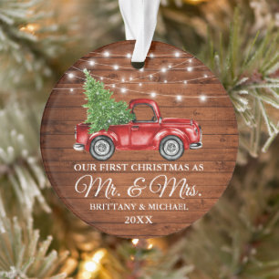 Feux de bois de camion Premier Noël M. et Mme