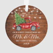 Feux de bois de camion Premier Noël M. et Mme (dos)