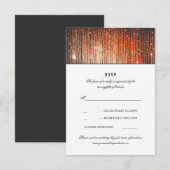 Feux de corail et d'or Mariage RSVP (Devant / Derrière)