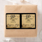 Feux de fer à cheval sur le Étiquette de bougie de (En situation)