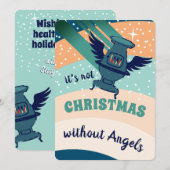 Feux de four angel carte de Noël personnalisée (Devant / Derrière)