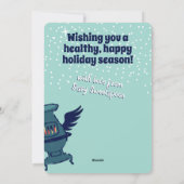 Feux de four angel carte de Noël personnalisée (Dos)