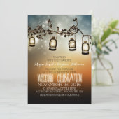 feux de jardin rustiques - lanternes faire-part de (Debout devant)