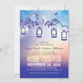 feux de jardin rustiques - lanternes faire-part de (Devant)