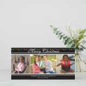 Feux de Noël 3 photos Carte de Noël (Debout devant)