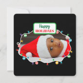 Feux de Noël (ajoutez votre propre photo) carte de (Devant)