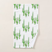 Feux de Noël Cactus du désert Rouge Blanc (Serviette à main)