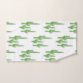 Feux de Noël Cactus du désert Rouge Blanc (Serviette à main)