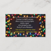 Feux de Noël Cartes de visite (Dos)