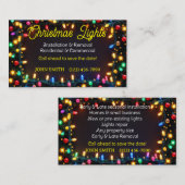 Feux de Noël Cartes de visite (Devant / Derrière)