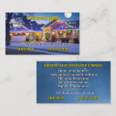 Feux de Noël Cartes de visite (Devant / Derrière)