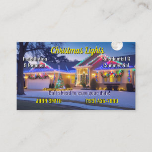Feux de Noël Cartes de visite