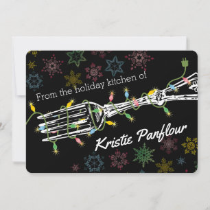Feux de Noël fourche de la cuisine de carte
