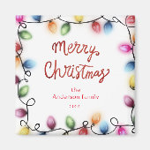 Feux de Noël Joyeux Magnet de Noël (Devant)