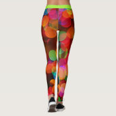 Feux de Noël Leggings Personnaliser le nom (Dos)