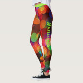 Feux de Noël Leggings Personnaliser le nom (Gauche)