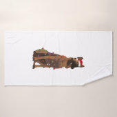 Feux de Noël Malinois belge Amoureux des chiens de (Serviette de bain)