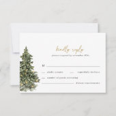 Feux de Noël Mariage d'hiver Carte RSVP (Devant)