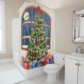 Feux de Noël & Ornements Douche rideau (En situation)