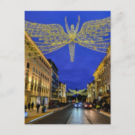 Feux de Noël, Regent Street, carte postale de Lond (Devant)