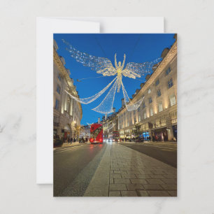 Feux de Noël, Regent Street, carte postale de Lond