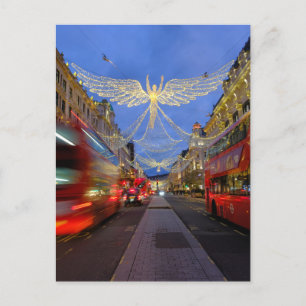 Feux de Noël, Regent Street, carte postale de Lond