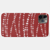 Feux de Noël sur coque iphone rouge (Dos (Horizontal))