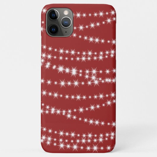 Feux de Noël sur coque iphone rouge (Dos)