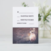 Feux de nuit rustiques Mason Jar Cartes RSVP (Debout devant)