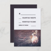 Feux de nuit rustiques Mason Jar Cartes RSVP (Devant / Derrière)