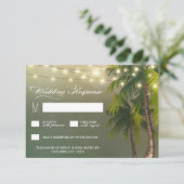 Feux de plage Palm Tree Tropical Wedding Cartes RS (Debout devant)