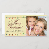 Feux de vacances Noël carte photo modèle (Devant / Derrière)