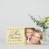Feux de vacances Noël carte photo modèle (Debout devant)