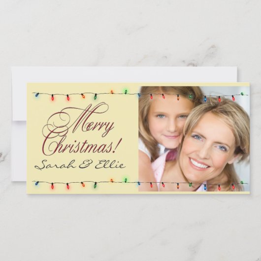 Feux de vacances Noël carte photo modèle (Devant)