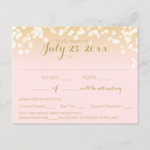 Feux d'étincelle rose et or roux RSVP