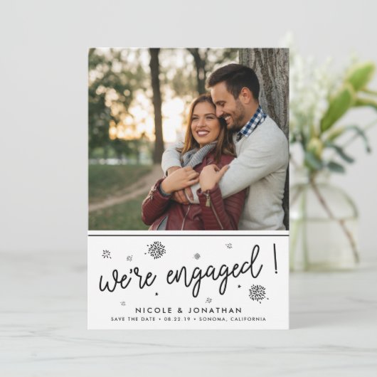 Feux | Faire-part Fiançailles photo (Debout devant)