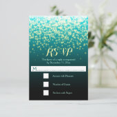 Feux mousseux bleu turquoise et mariage aqua RSVP (Debout devant)