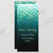 Feux scintillants dans le ciel turquoise menu mari (Devant / Derrière)