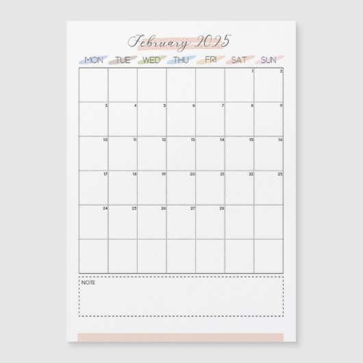 Février 2025 Carte magnétique mensuelle individuel (Devant)